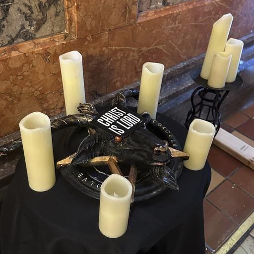Former Mississippi House candidate charged after Satanic Temple display is destroyed at Iowa Capitol